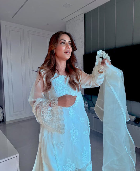 Nia Sharma in Aurora Suit Set